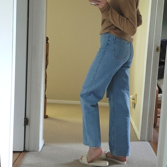 Oak & Fort Ripped Wide Leg Jeans - Picture 3 of 7
